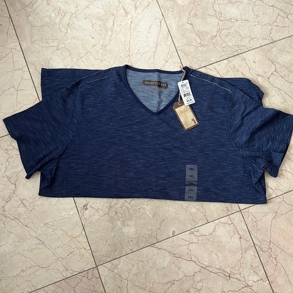 Society of One Blue V Neck Men’s Shirt with Tags - Picture 2 of 2